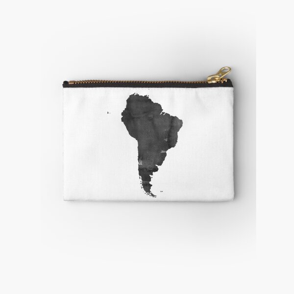 Item preview, Black and white WATERCOLOR Handmade poster. Continent poster South America MAP, South America Map, Watercolor Painting. Watercolor poster designed and sold by Nathan Moore.