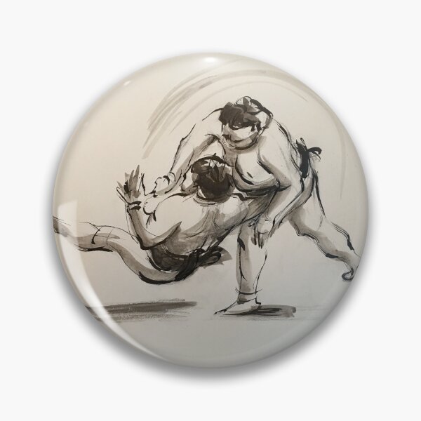 Item preview, Sumo #10 - Sumo wrestler ink wash painting on paper designed and sold by Rebecca Rees.