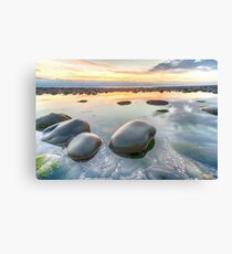 Glossy pebbles on Westward Ho! beach Canvas Print