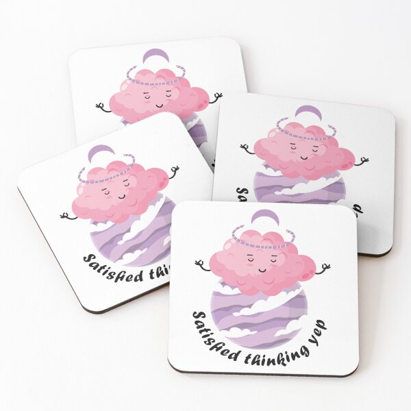 Item preview, Satisfied brain - Positive thinking funny cartoon designed and sold by PastaPrint.