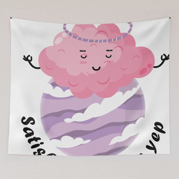 Item preview, Satisfied brain - Positive thinking funny cartoon designed and sold by PastaPrint.