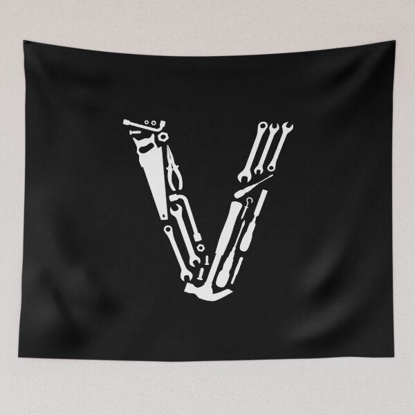 Item preview, Letter V Capital Alphabet Mechanic tools Monogram Initial great gift  designed and sold by skulltshirt.