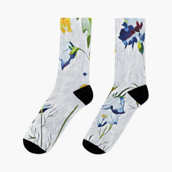 Item preview, Serene Meadow: Watercolor Wildflowers on White designed and sold by DonneeCreations.