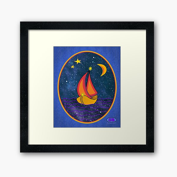 Once Upon a Starry Sea Framed Art Print
