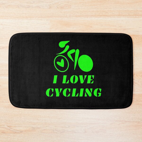 Item preview, I LOVE CYCLING, neon green designed and sold by LuFilu.