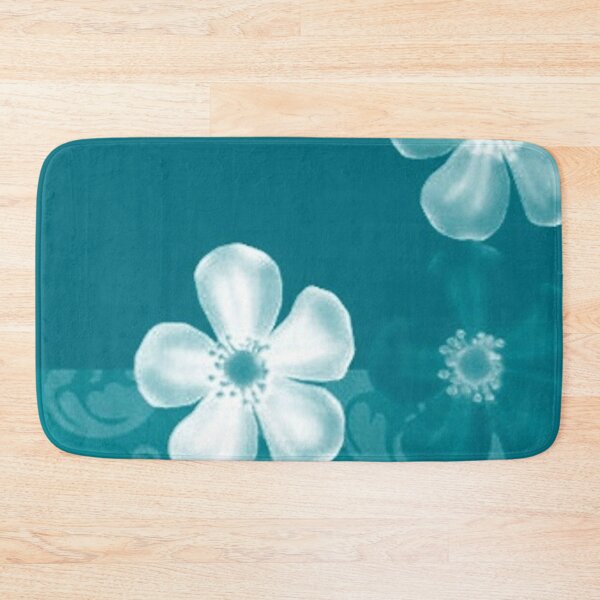 Item preview, Retro 70s Flowers Turquoise designed and sold by SaraValor.