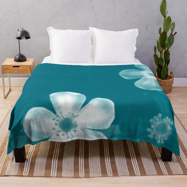 Item preview, Retro 70s Flowers Turquoise designed and sold by SaraValor.