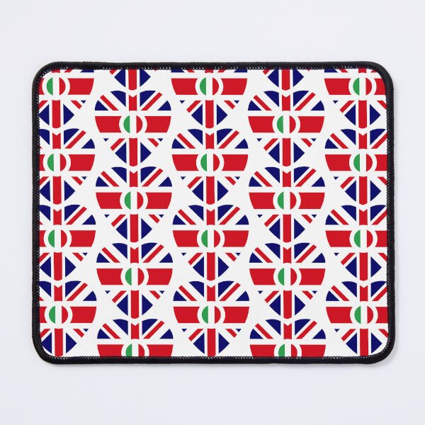 Item preview, British Italian Multinational Patriot Flag Series (Heart) designed and sold by Carbon-Fibre Media.