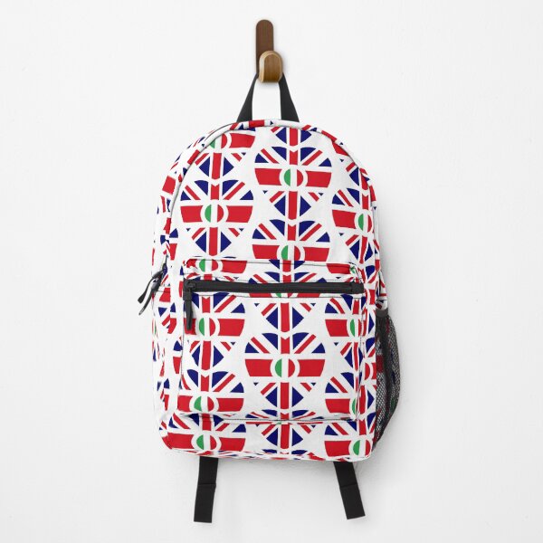 Item preview, British Italian Multinational Patriot Flag Series (Heart) designed and sold by Carbon-Fibre Media.