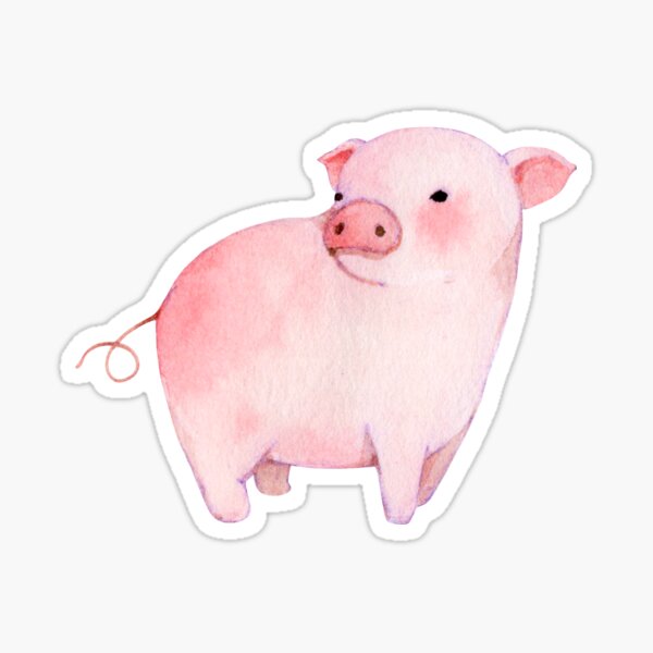 Item preview, Watercolor Pig designed and sold by beetlebaby7.