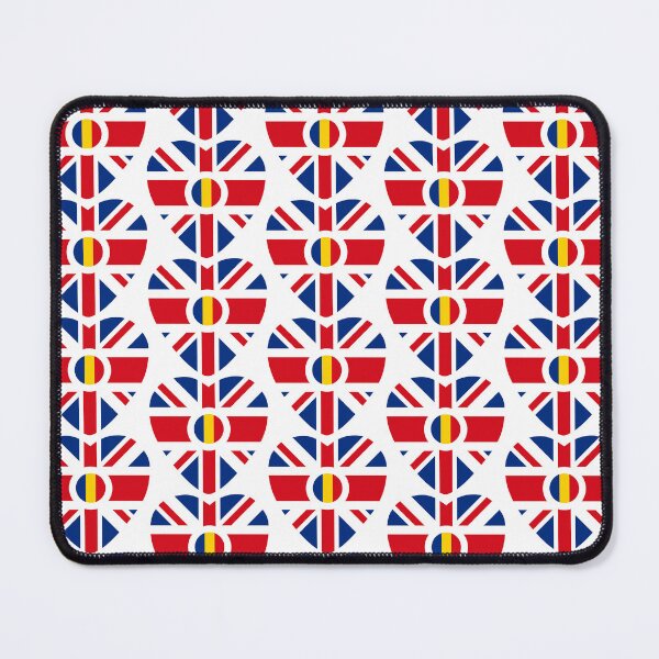 Item preview, British Romanian Multinational Patriot Flag Series (Heart) designed and sold by Carbon-Fibre Media.