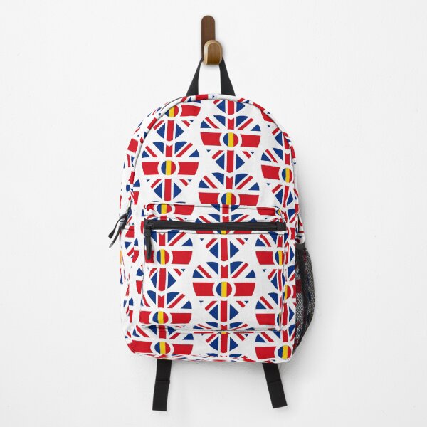 Item preview, British Romanian Multinational Patriot Flag Series (Heart) designed and sold by Carbon-Fibre Media.