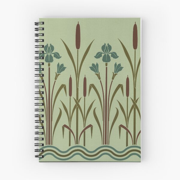 Item preview, Art Nouveau Iris and Bulrush Pattern designed and sold by ZinZoe.