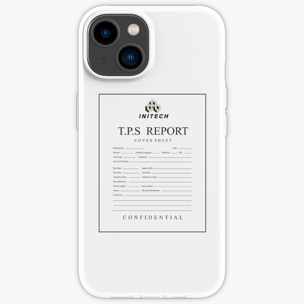 "TPS report cover sheet initech" iPhone Case for Sale by jasonhoffman