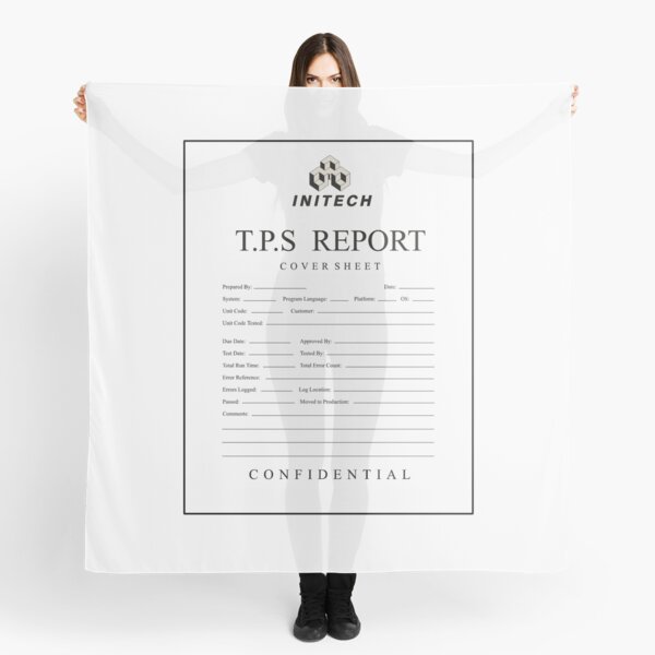 "TPS report cover sheet initech" Scarf for Sale by jasonhoffman Redbubble