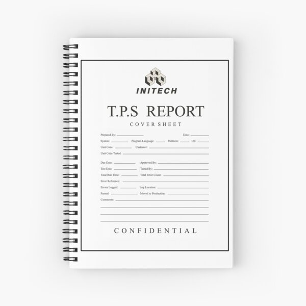 TPS report cover sheet initech Spiral Notebook