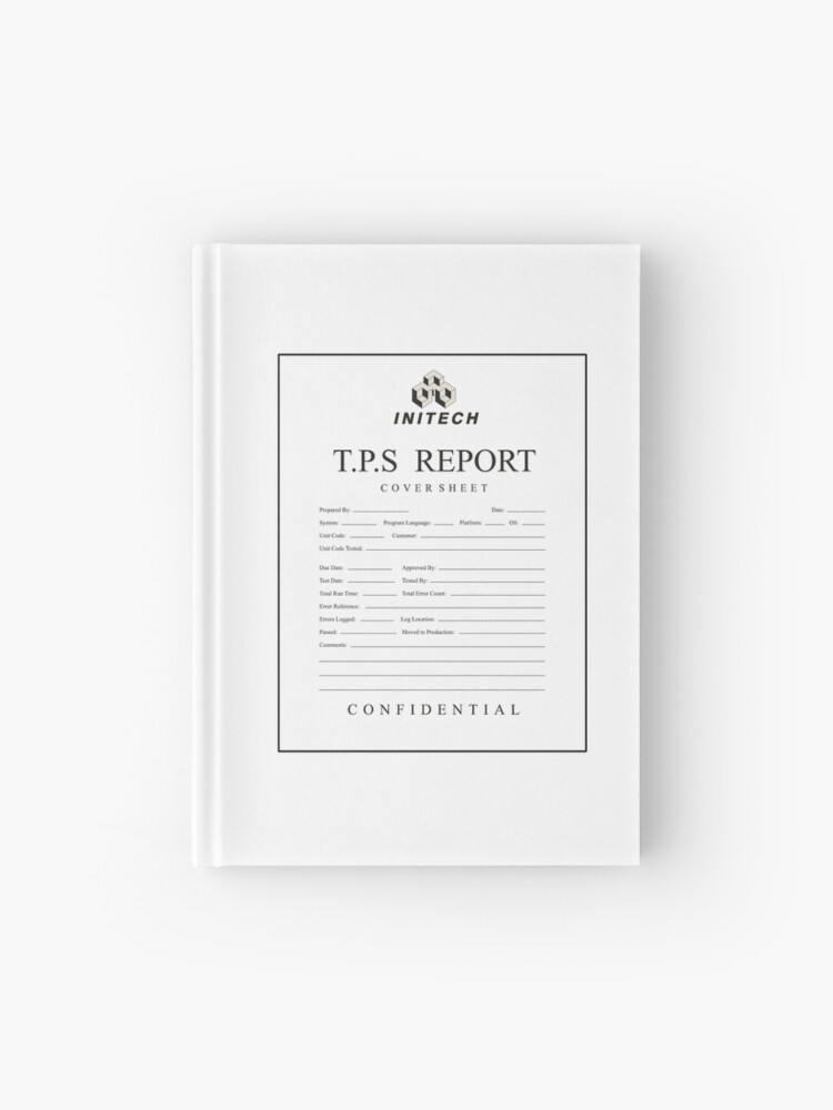 "TPS report cover sheet initech" Hardcover Journal for Sale by