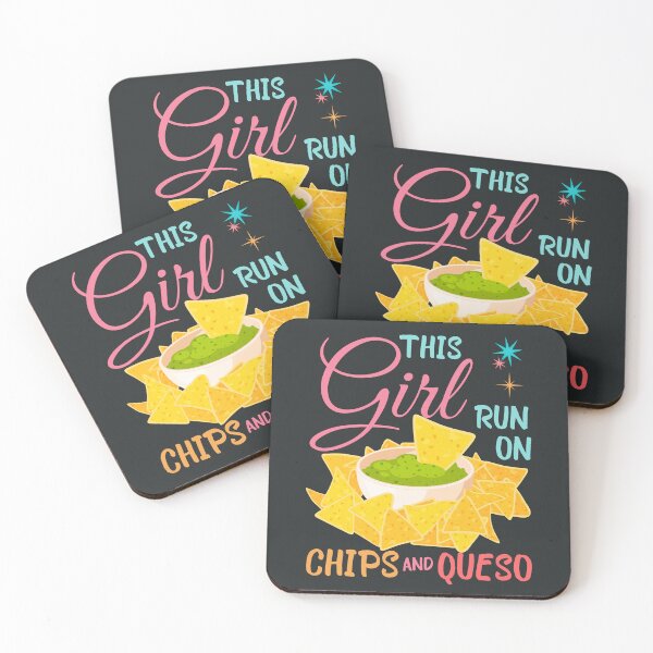 Item preview, This Girl Runs on Chips and Queso designed and sold by Benchamart.