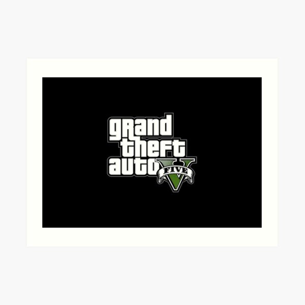 "Grand Theft Auto Logo Grand Theft Auto V Big Sticker" Art Print for