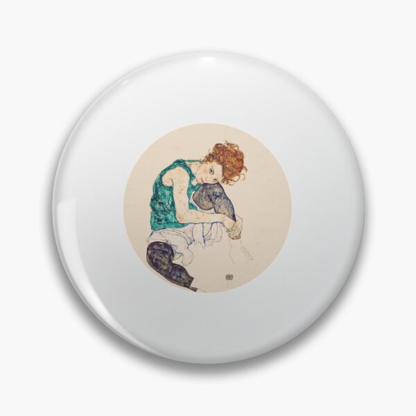 Item preview, HD Seated Woman With Legs Drawn Up , by Egon Schiele - HIGH DEFINITION| Perfect Gift designed and sold by riamdedie.