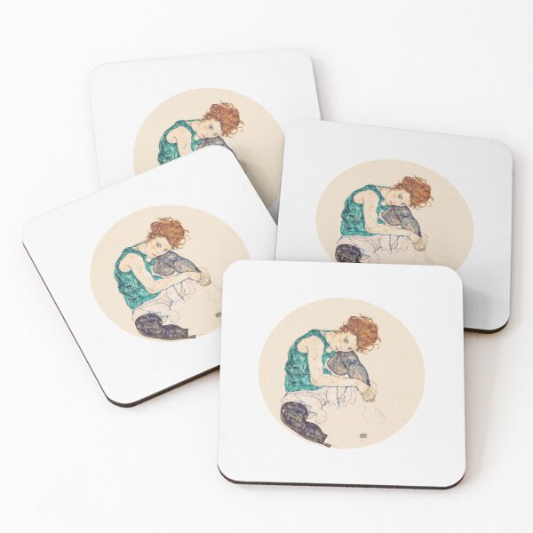 Item preview, HD Seated Woman With Legs Drawn Up , by Egon Schiele - HIGH DEFINITION| Perfect Gift designed and sold by riamdedie.