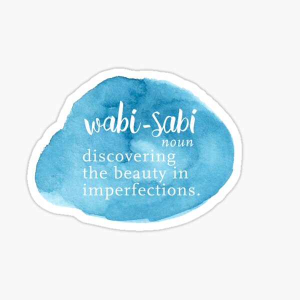 Vista previa del artículo con la obra «Belleza de Wabi Sabi en imperfecciones - acuarela azul», diseñado y vendido por Kit Cronk.