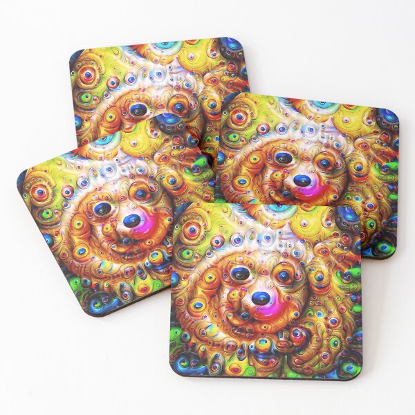 Item preview, AI dream colorful abstract dog designed and sold by siwabudda.