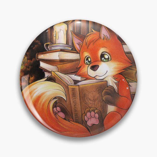 Item preview, Cute reading fox gift idea bookworm designed and sold by ZadzeneaArt.