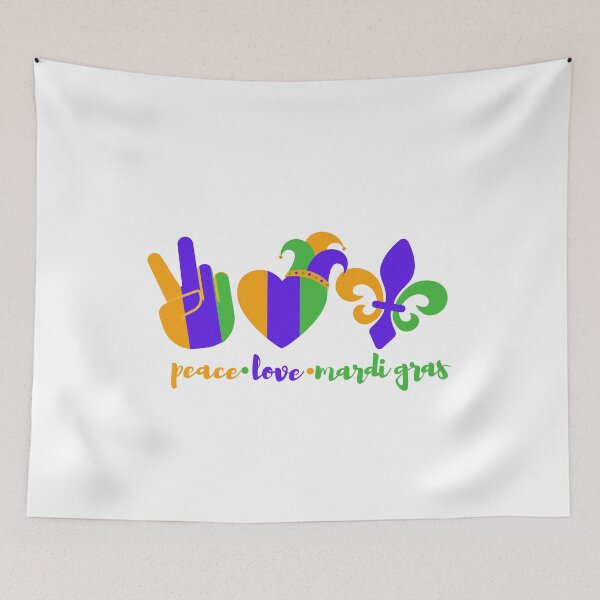 Item preview, Peace Love mardi gras -  Mardi Gras - NOLA designed and sold by CaitU.