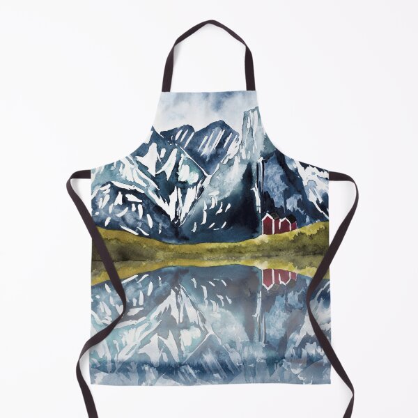 Item preview, Norway fjord watercolor designed and sold by Scandi Shop .