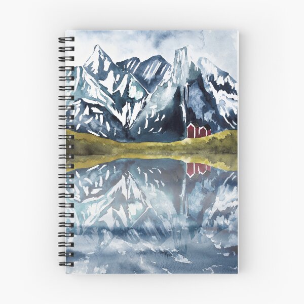 Item preview, Norway fjord watercolor designed and sold by Scandi Shop .