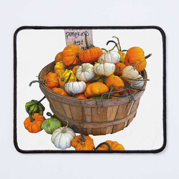 Item preview, Autumn Pumpkin Basket designed and sold by jmacnairart.