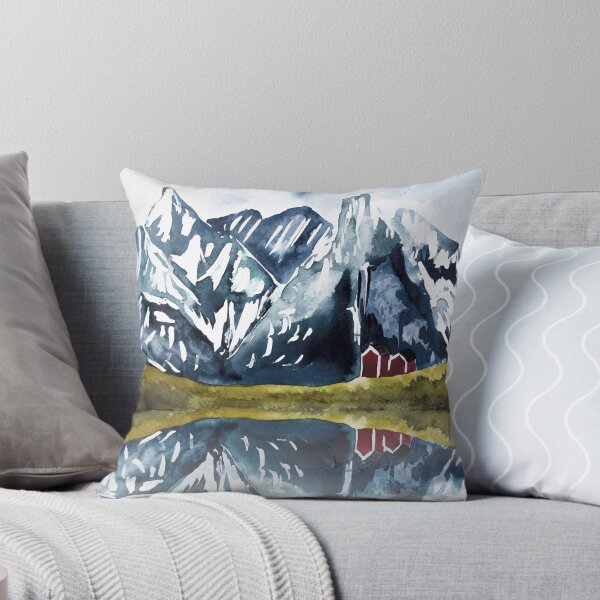 Item preview, Norway fjord watercolor designed and sold by No-Love.
