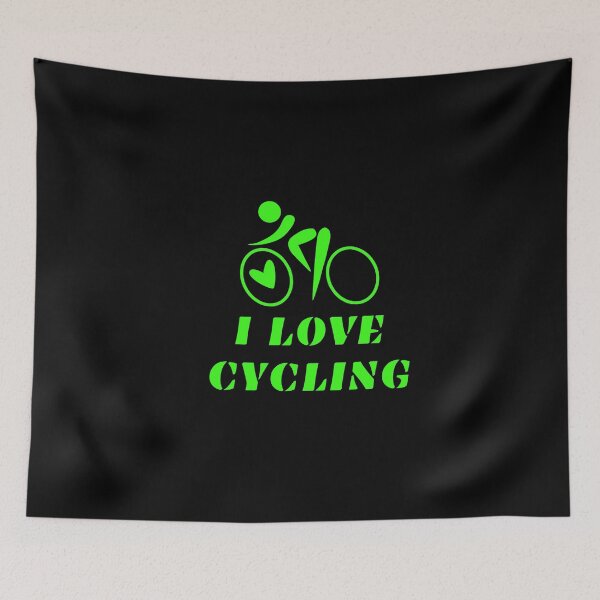 Item preview, I LOVE CYCLING,neon green designed and sold by LuFilu.