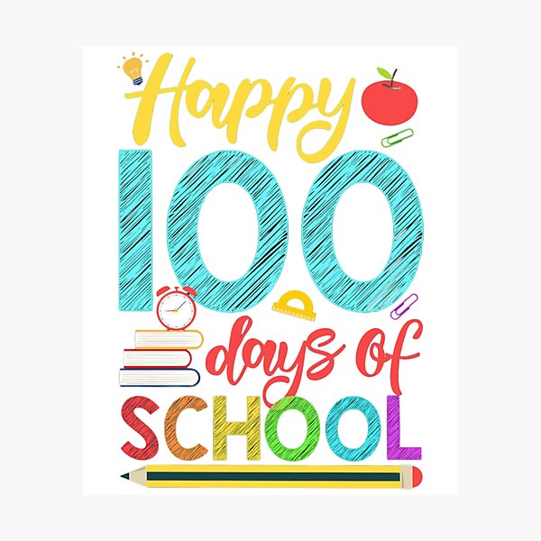 Item preview, happy 100 days of school designed and sold by MusicSkateboard.