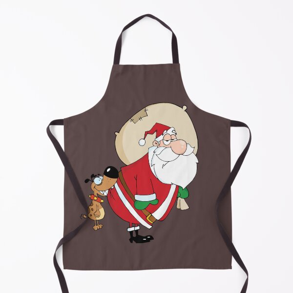 Item preview, Santa Claus with Dog Biting his Butt designed and sold by BerryCats.