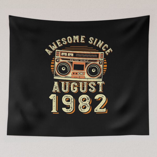 Item preview, Funny Birthday Quote, Awesome Since August 1982, Cool Birthday designed and sold by Estrytee.