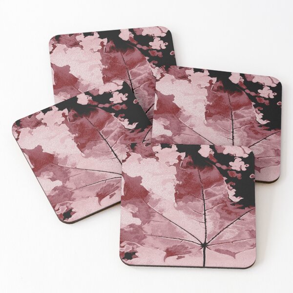 Item preview, Maple leaf with pink color designed and sold by SulkaCreative.