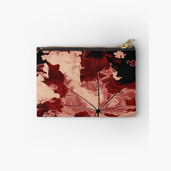 Item preview, Maple leaf with rose gold and red colors designed and sold by SulkaCreative.
