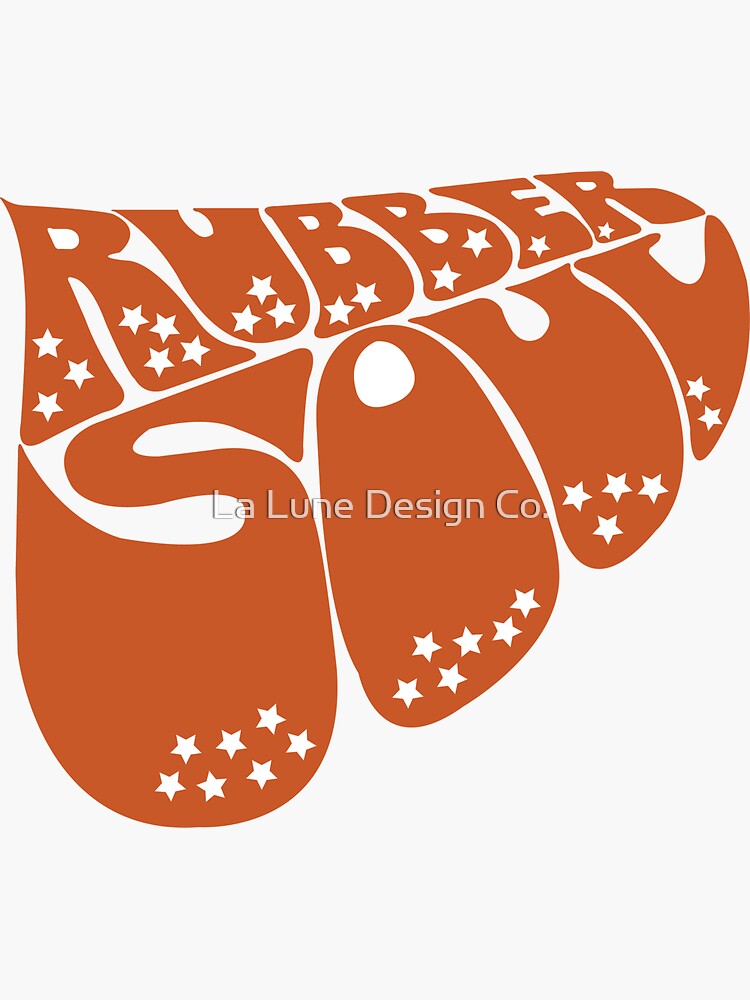 "Rubber Soul Star Text" Sticker for Sale by elissal12 Redbubble