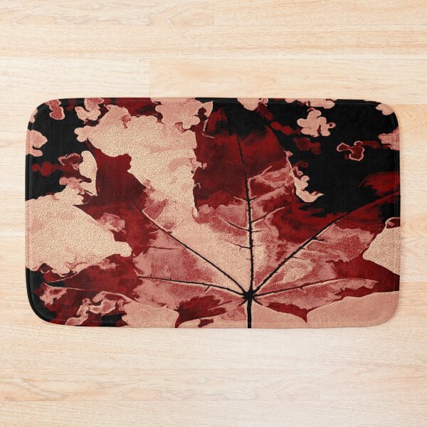 Item preview, Maple leaf with rose gold and red colors designed and sold by SulkaCreative.