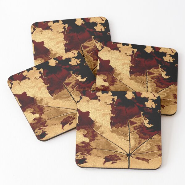 Item preview, Maple leaf with golden copper color designed and sold by SulkaCreative.