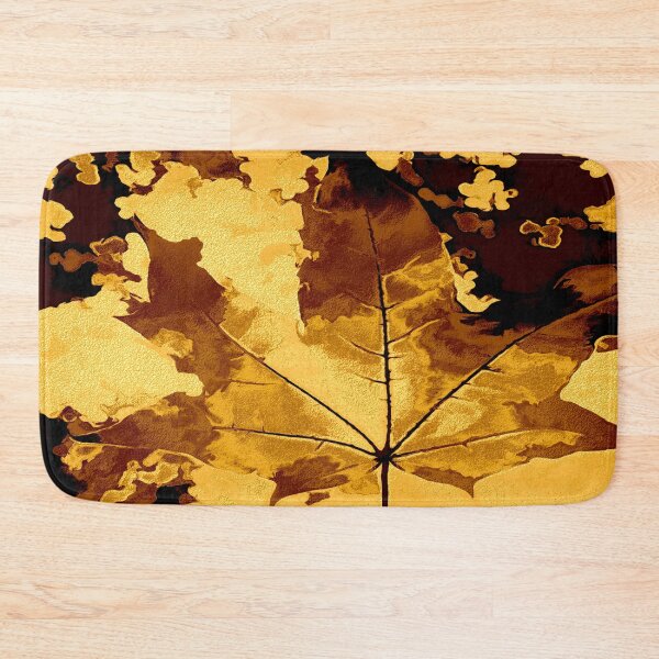 Item preview, Maple leaf with golden color designed and sold by SulkaCreative.