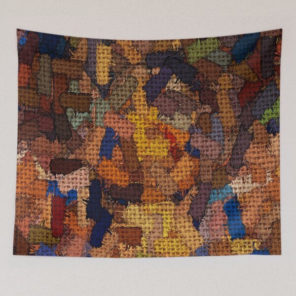 Item preview, Jute Burlap Background Texture Graffiti Mural Patchwork designed and sold by LashCreations.