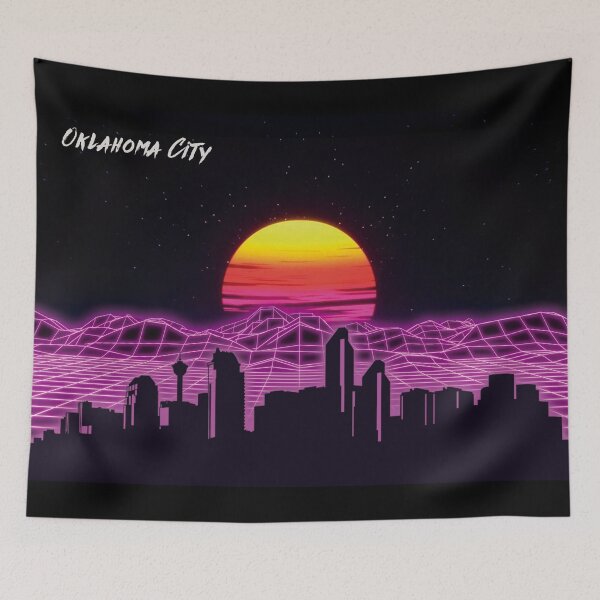 Item preview, Oklahoma City Skyline Neon Nights designed and sold by DFerraz.