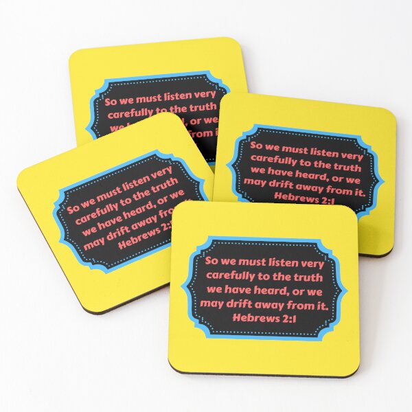 Item preview, Bible Verse Hebrews 2:1 designed and sold by Prayingwarrior.