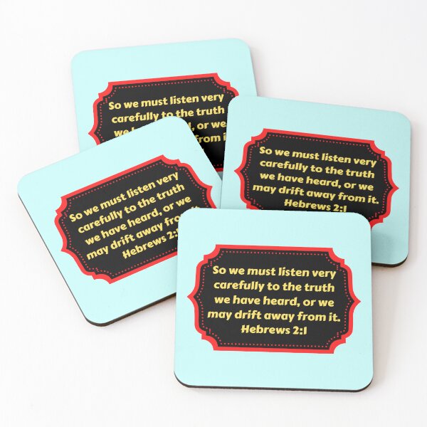 Item preview, Bible Verse Hebrews 2:1 designed and sold by Prayingwarrior.