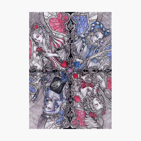 Item preview, Spades, Diamonds, Hearts and Clubs, Queens of Cards Manga Style designed and sold by ZadzeneaArt.