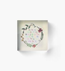 Aa Bb Cc Acrylic Block
