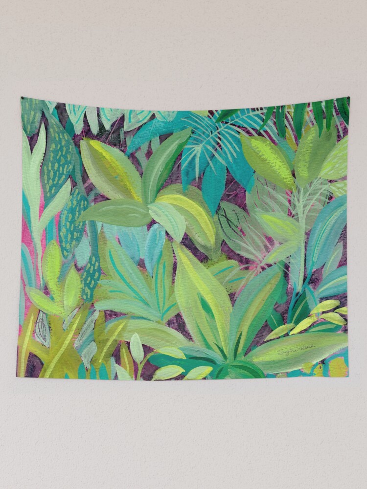 Thumbnail 2 of 3, Tapestry, Tropical Oasis designed and sold by suzanneallard.